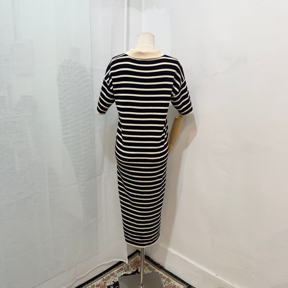 반팔 스트라이프 줄무늬 니트원피스 반팔원피스 4459 상품이미지4