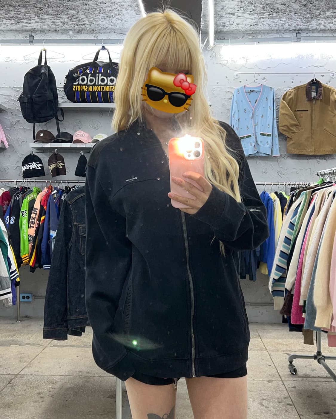 착샷O 캘빈클라인 니트집업 상품이미지4