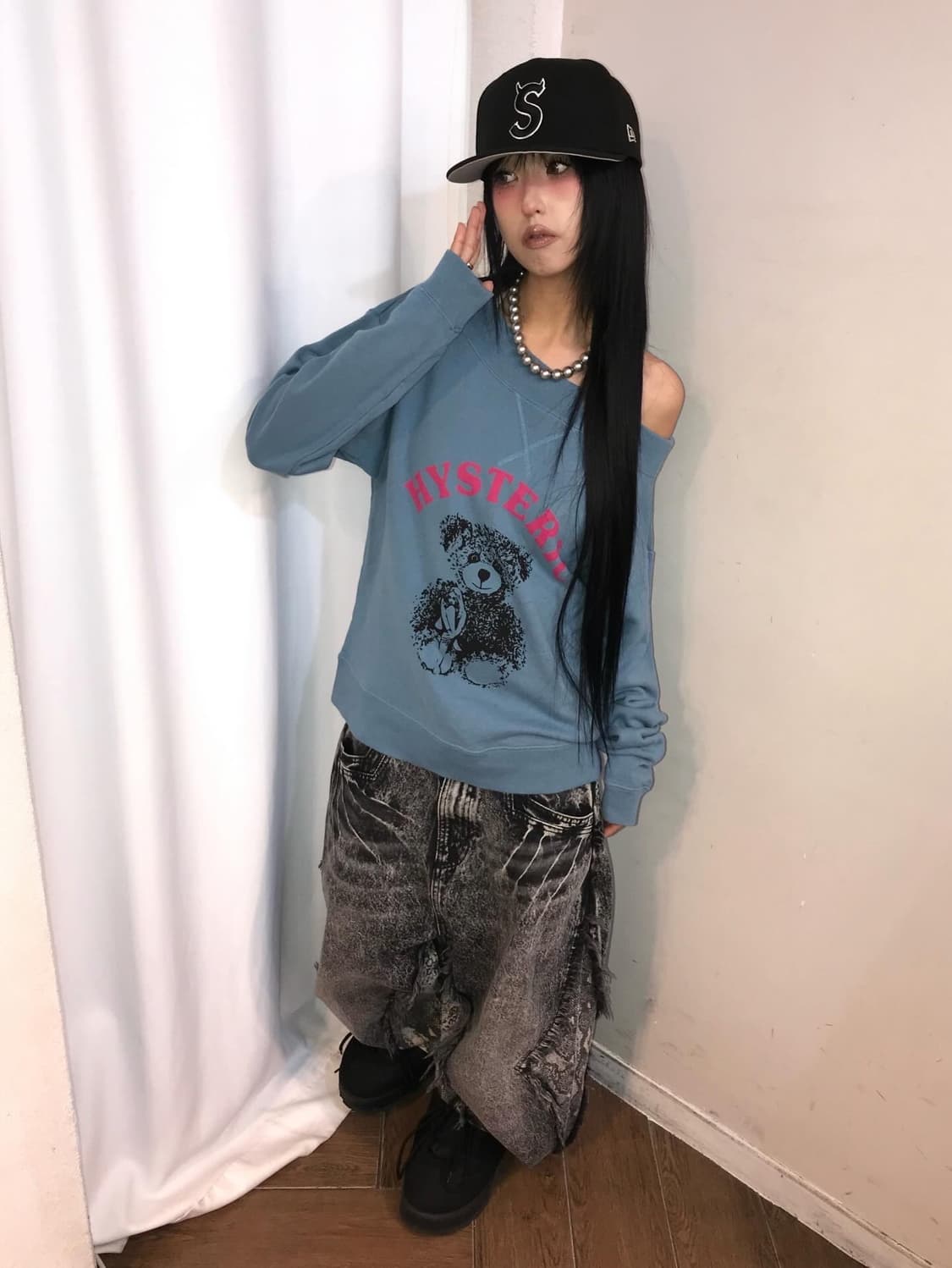 Hysteric Glamour One-Shoulder Sweatshi 상품이미지2