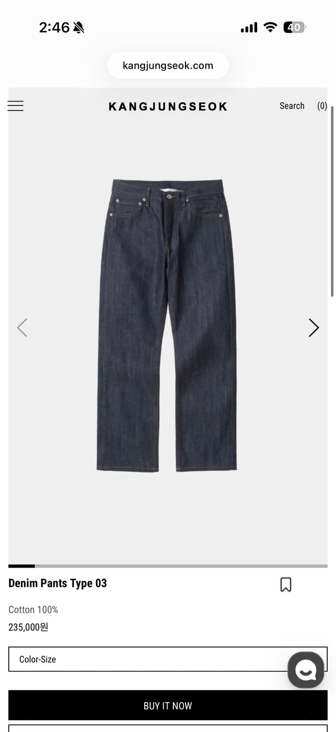 Kangjungseok type03 denim 34size 상품이미지1