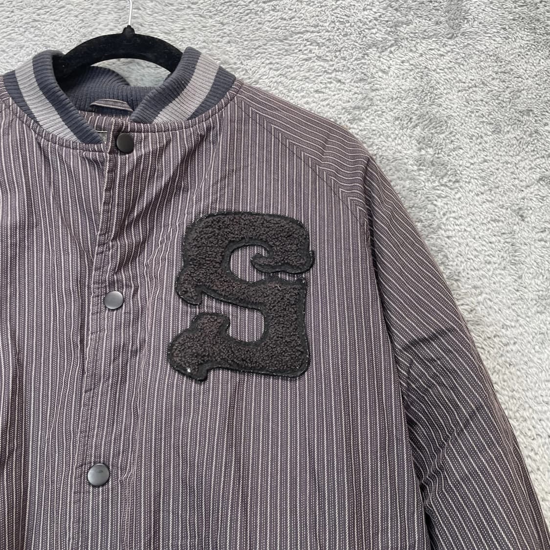 00s 스투시 올드스쿨 핀 스트라이프 바시티 자켓 상품이미지2