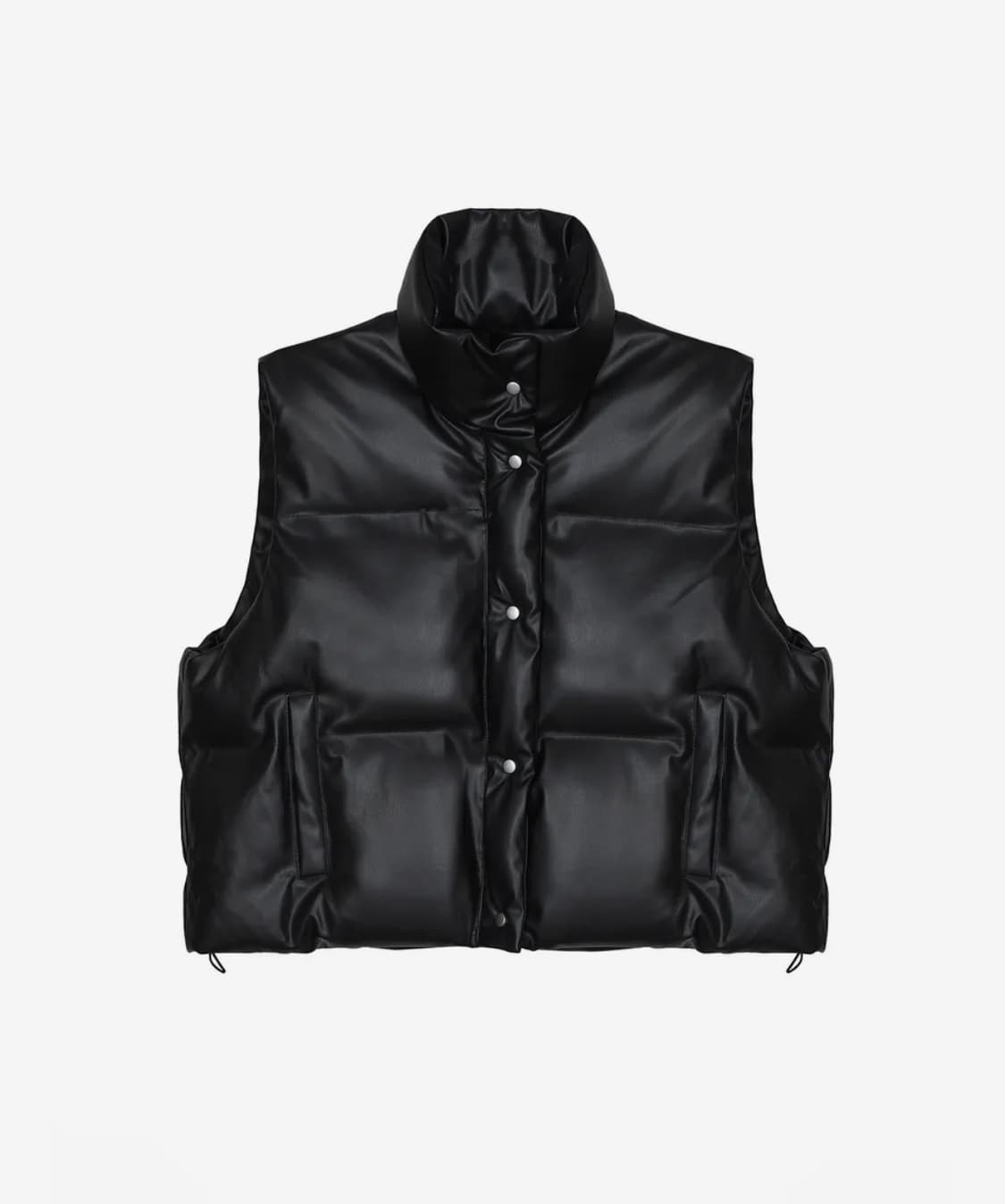 닉앤니콜 레더 로고 패딩 베스트 조끼 상품이미지2