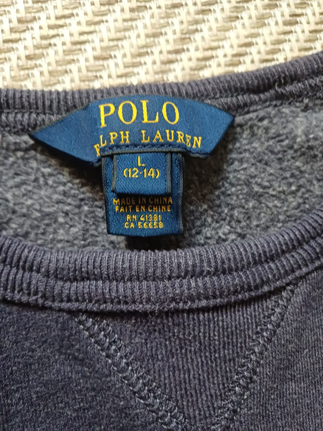 폴로 랄프로렌 키즈/자수 기모 맨투맨 (보이즈 L / 여성 크롭핏) 상품이미지2