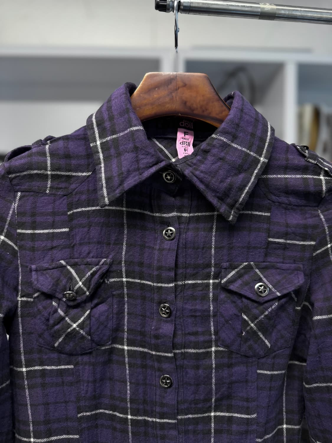 doll 퍼플 셔츠 상품이미지2