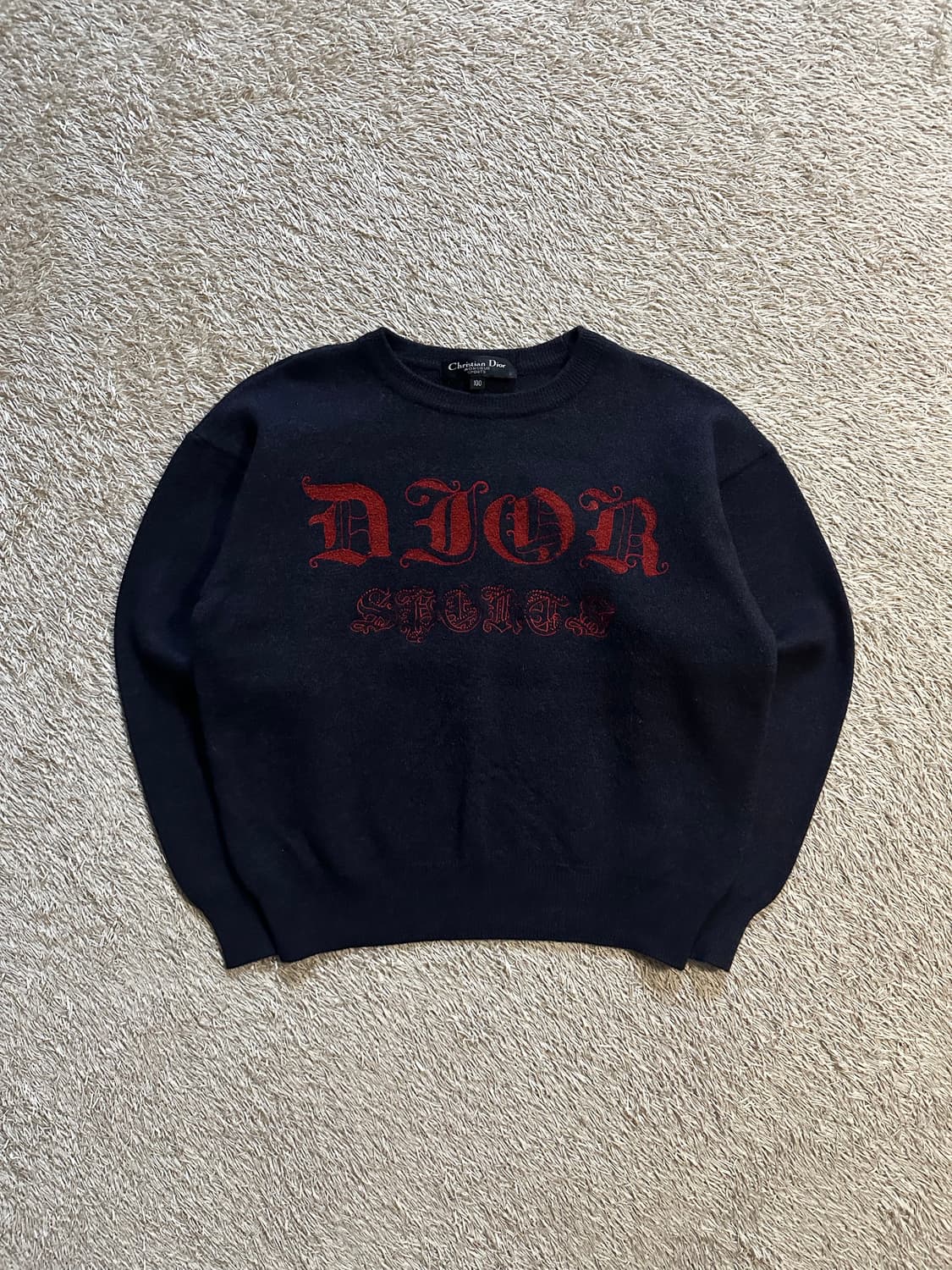 90s 크리스찬 디올 DIOR 빅로고 울 니트 우먼스 상품이미지1