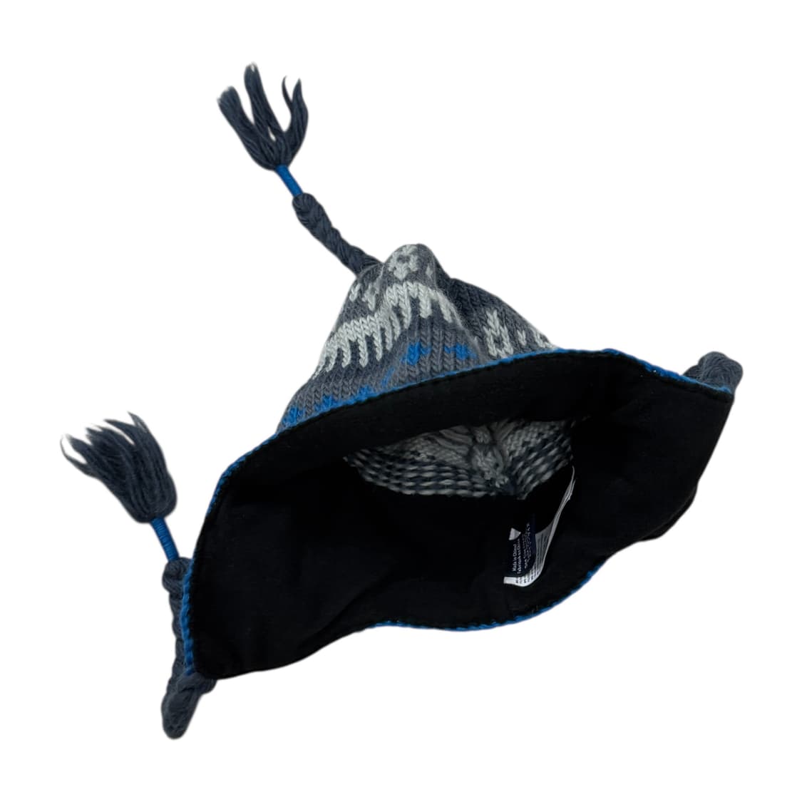 아크테릭스 Y2K 니트 어어플랩 비니 모자 그레이 블루 상품이미지3