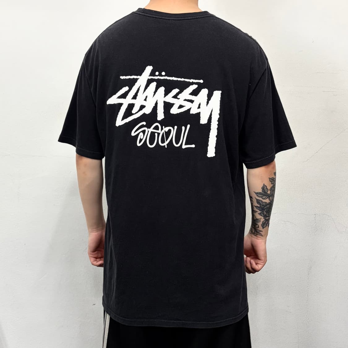 스투시 베이직 스탁 서울 반팔 블랙 상품이미지4