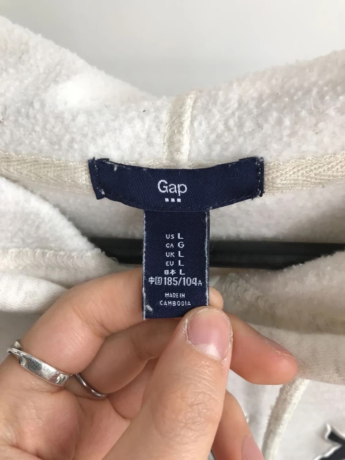 Gap Big Logo Ivory Hoodie 상품이미지5