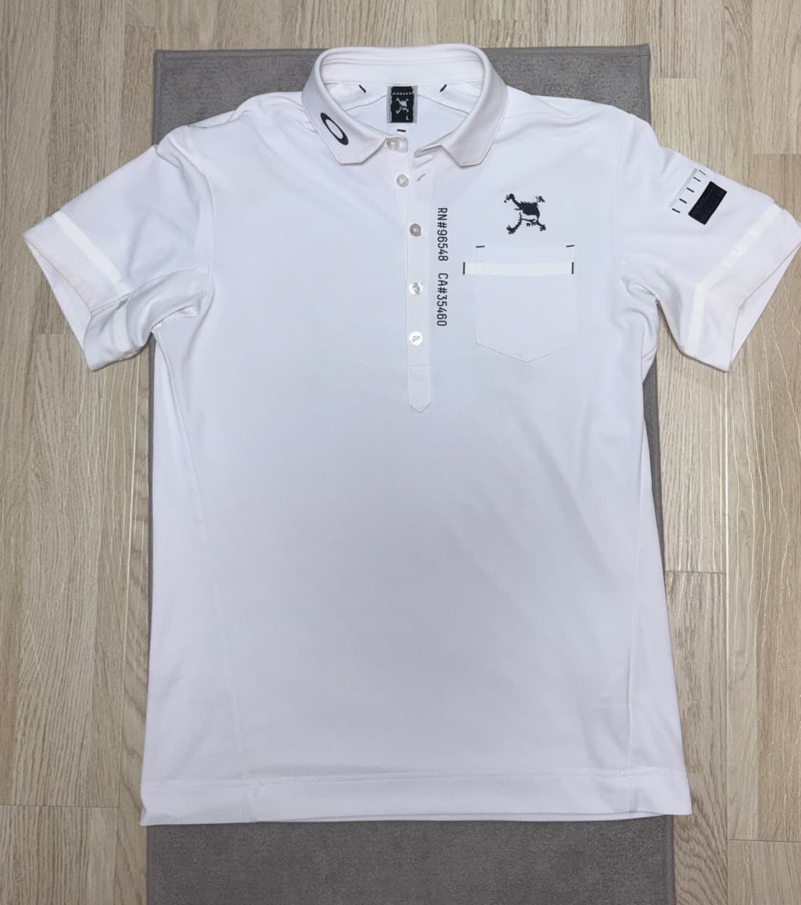 [A급] 오클리 화이트 반팔 카라티 L(100) 상품이미지1