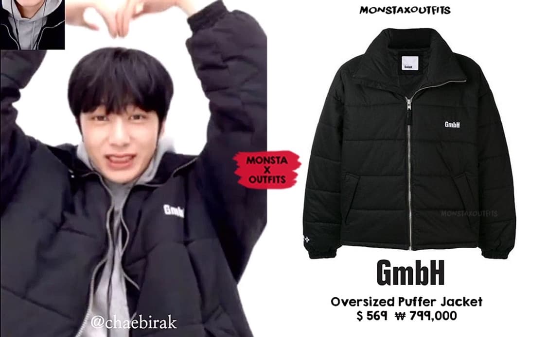 GMBH 오버사이즈 푸퍼 패딩 블랙 상품이미지2