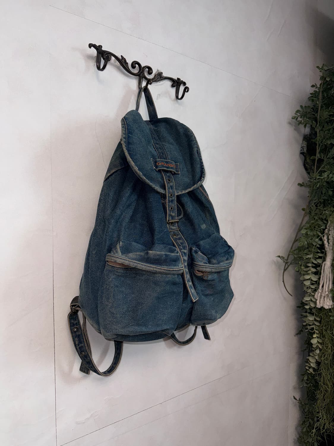 Denim eyelet buckle multi pocket 백팩 상품이미지2