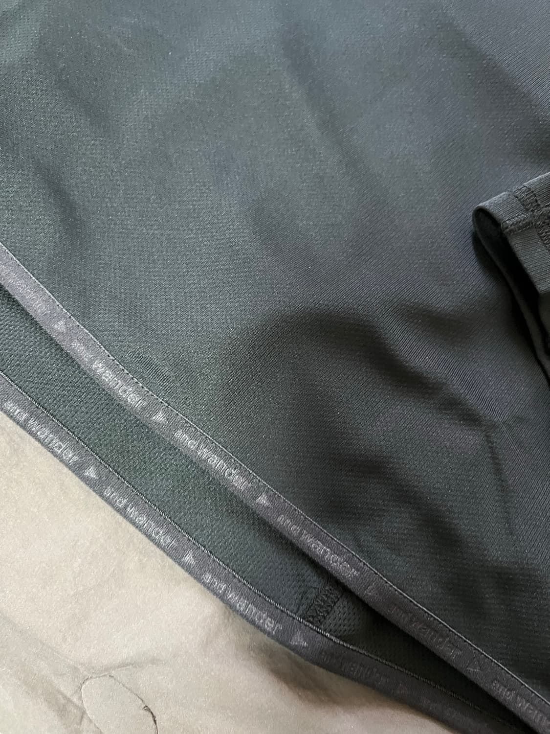 (L) 앤드원더 블랙 롱슬리브 드라이 져지 새상품 and wander 상품이미지5