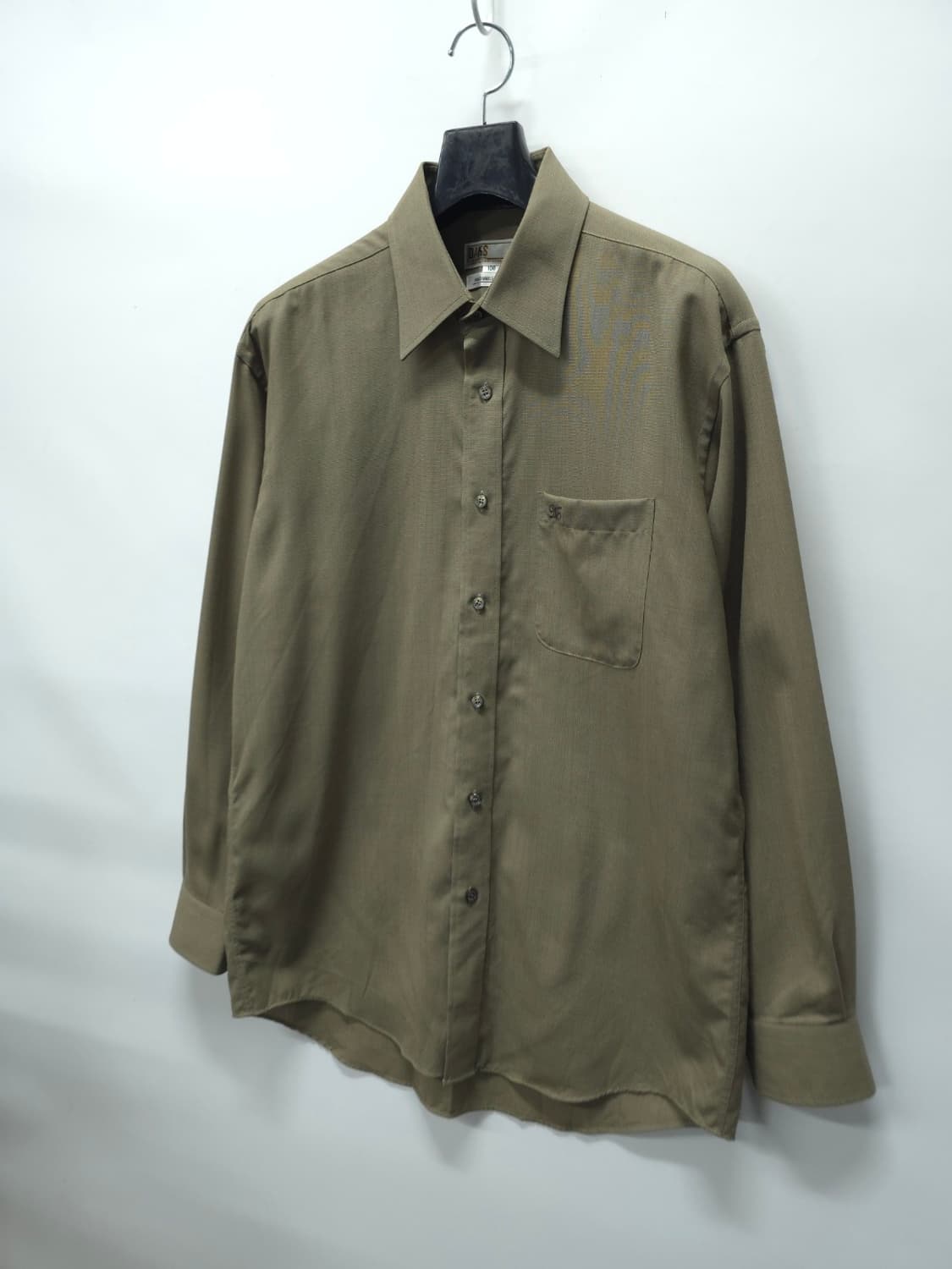 닥스런던 워셔블 울100% 자수 로고 셔츠 베이지 상품이미지1