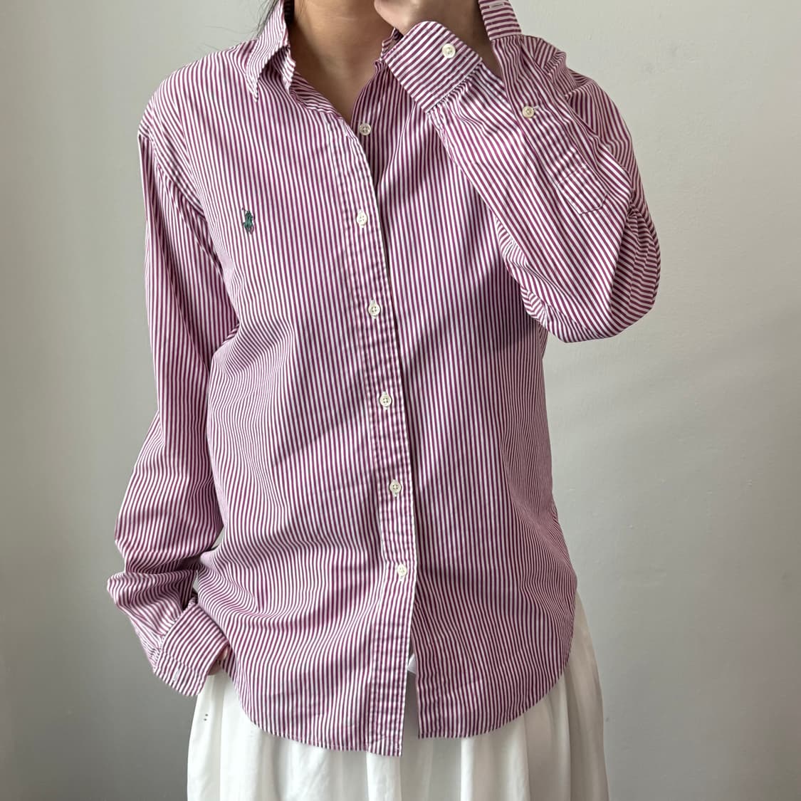 [M] 폴로 퍼플 스트라이프 셔츠 상품이미지1