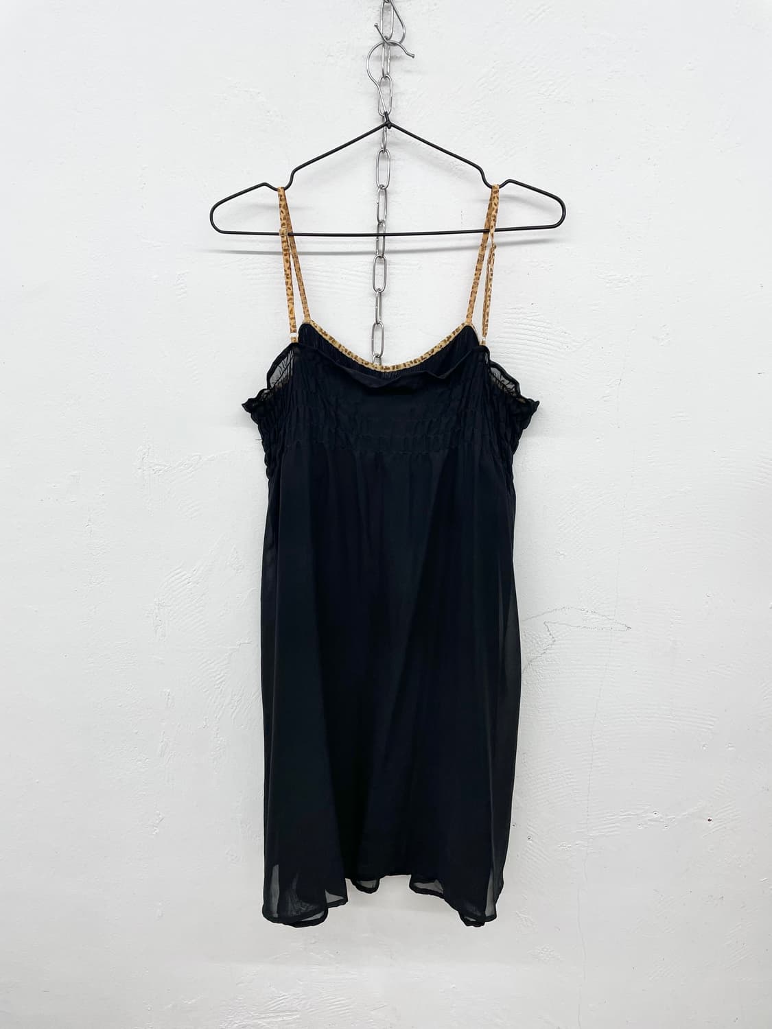 블랙 호피 라인 슬립 상품이미지6