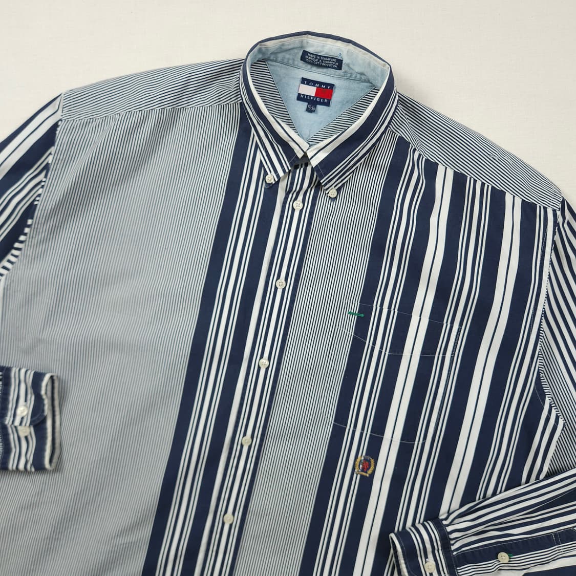 2XL(110) 타미 힐피거 언밸런스 스트라이프셔츠 상품이미지1
