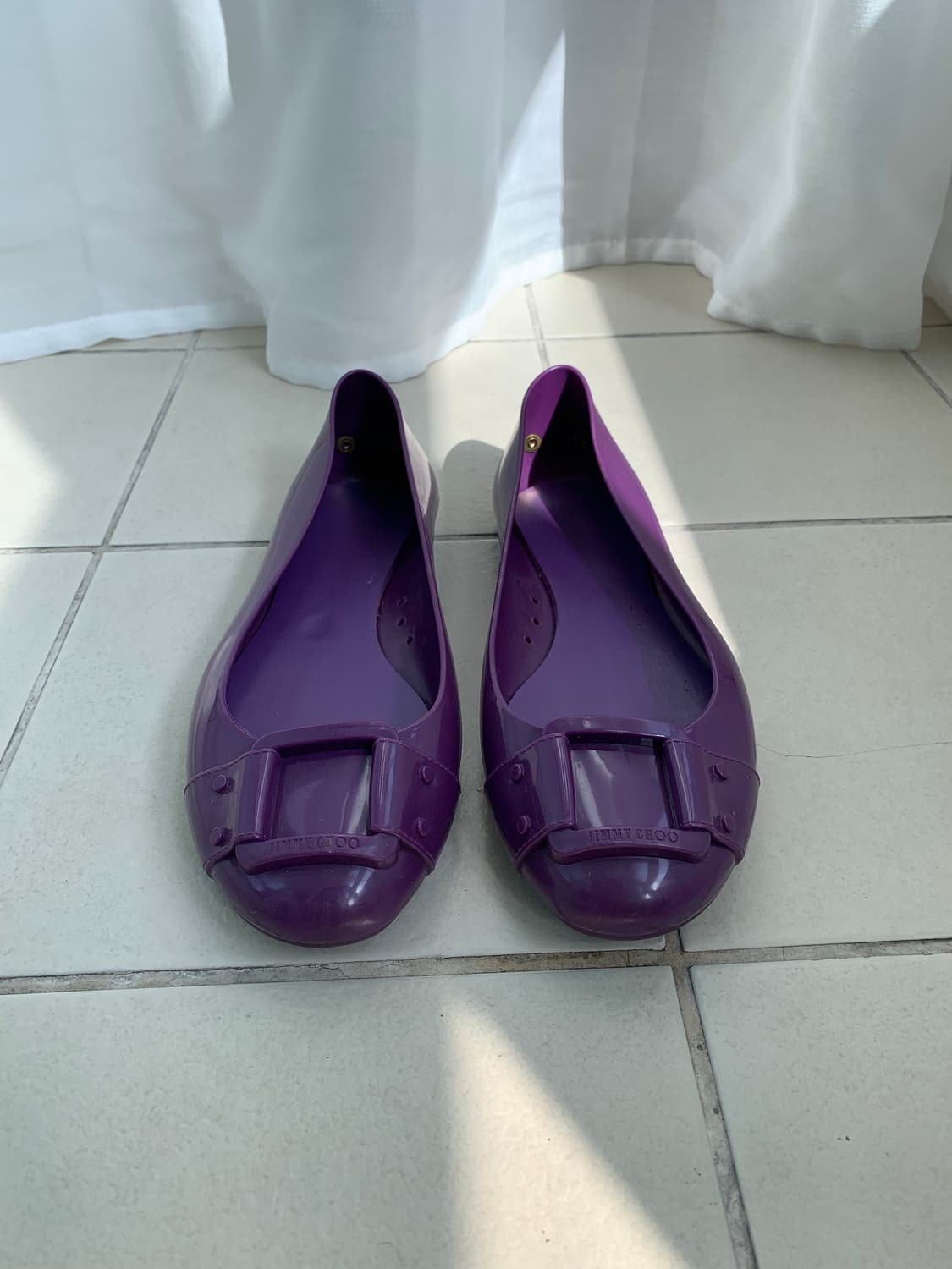 Jimmy choo purple flat jelly shoes 상품이미지3