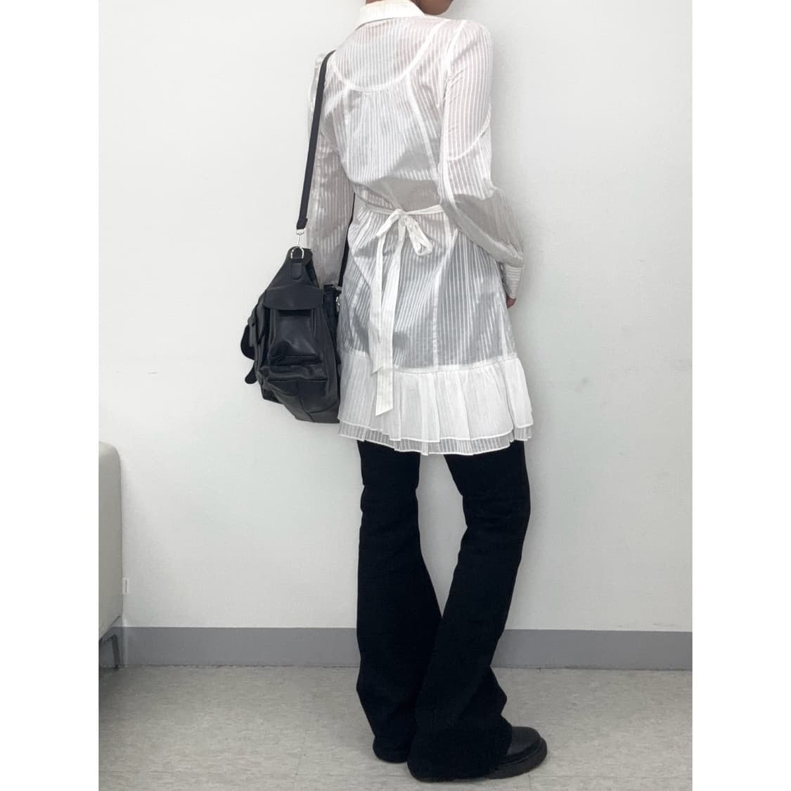 빈티지 화이트 셔츠 원피스 상품이미지4