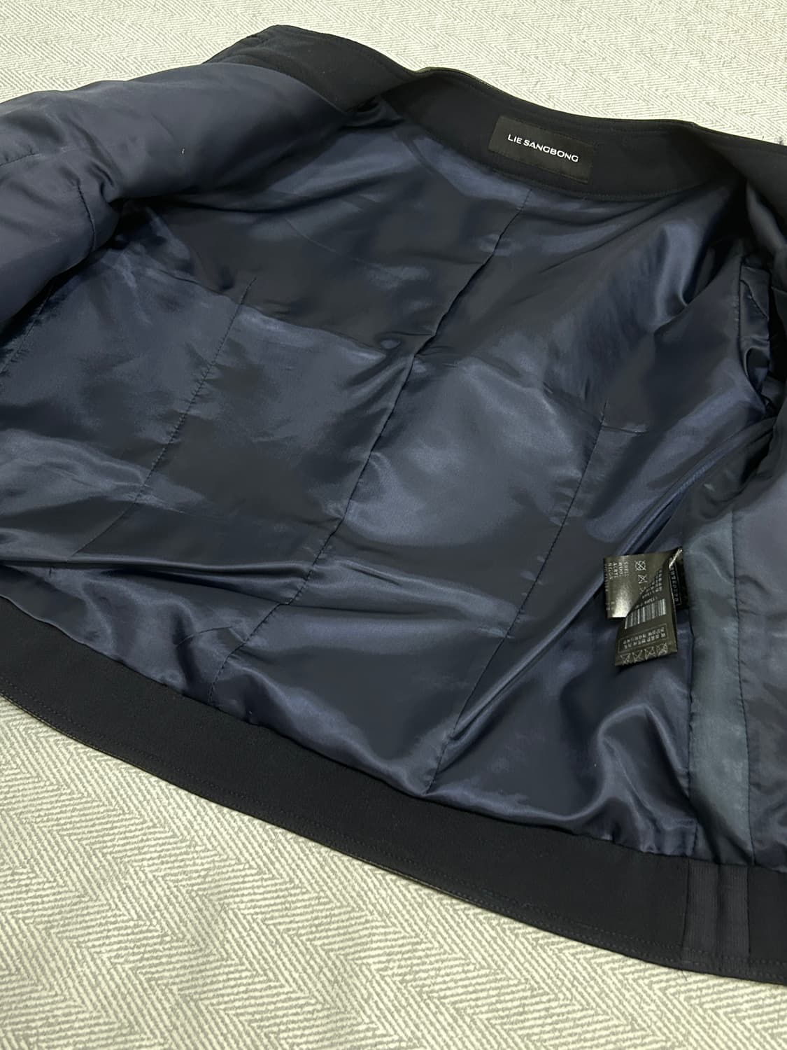 이상봉 디자이너 양가죽 울 트위드자켓 82사이즈 상품이미지10