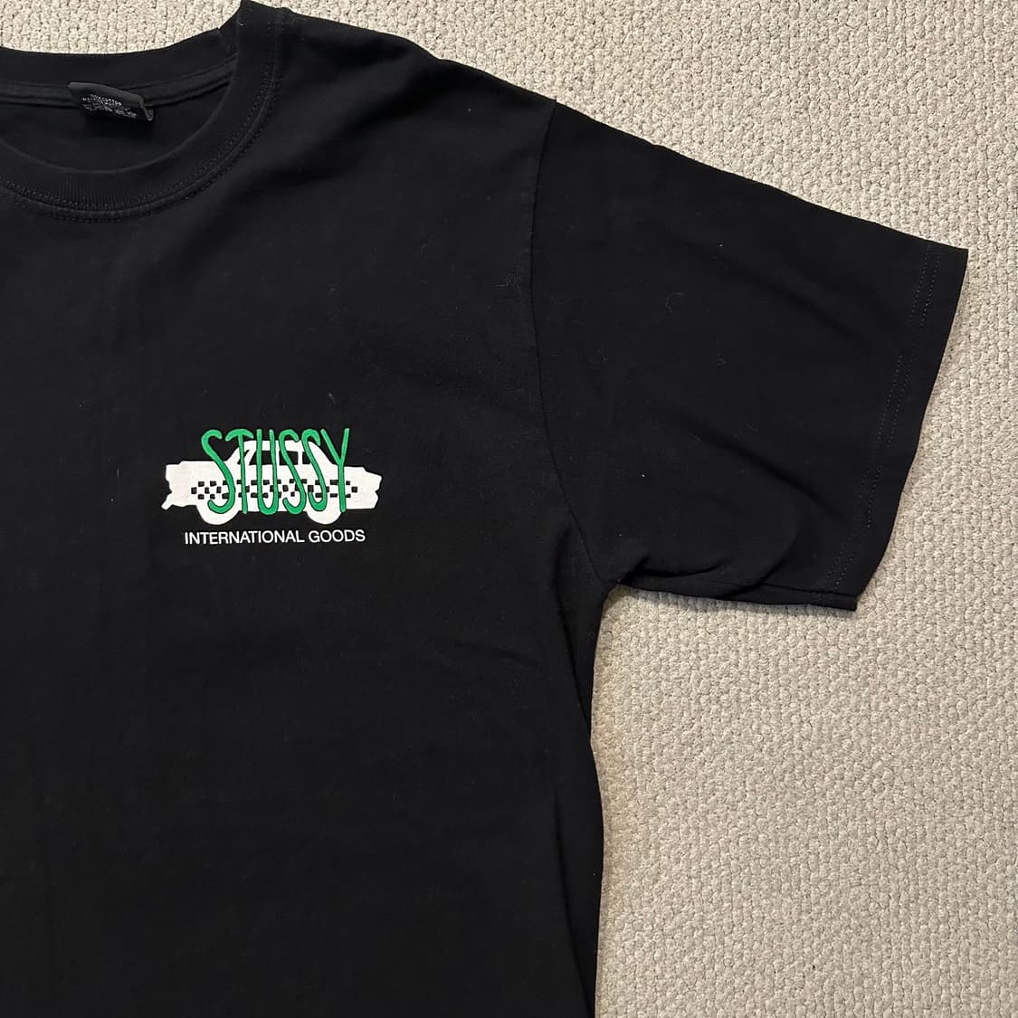 스투시 택시 캡 그래픽 티셔츠 블랙 상품이미지3