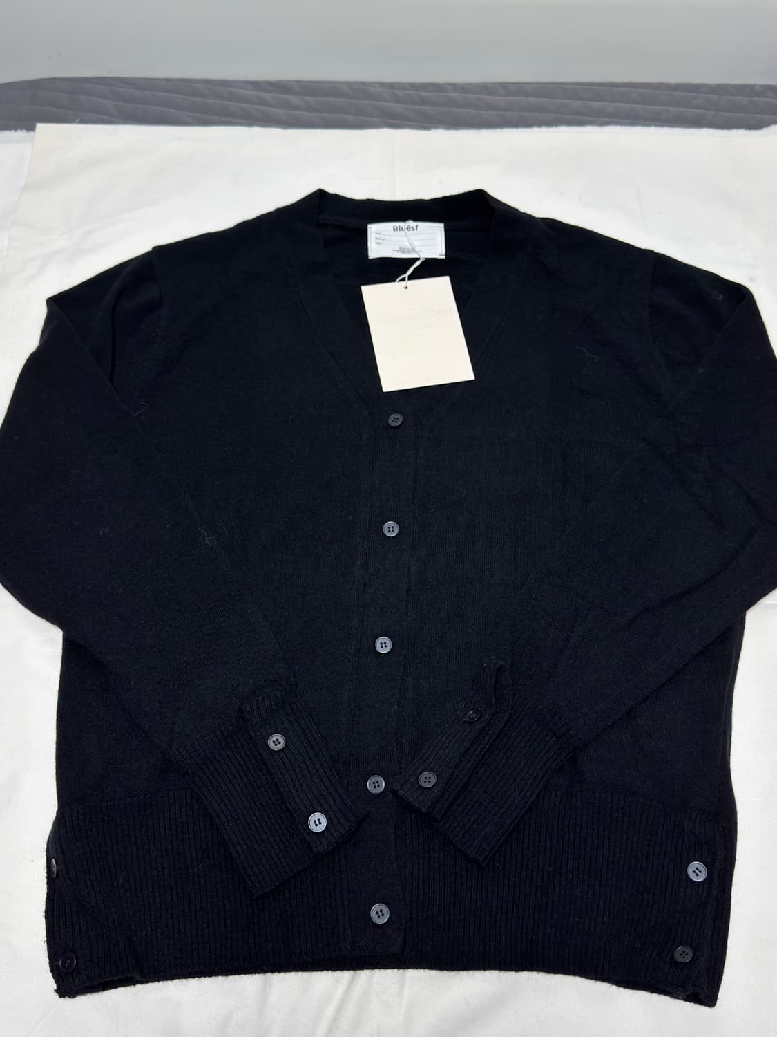 블루썬플라워 / 블룸 램스 울 가디건 (블랙) / L 상품이미지2
