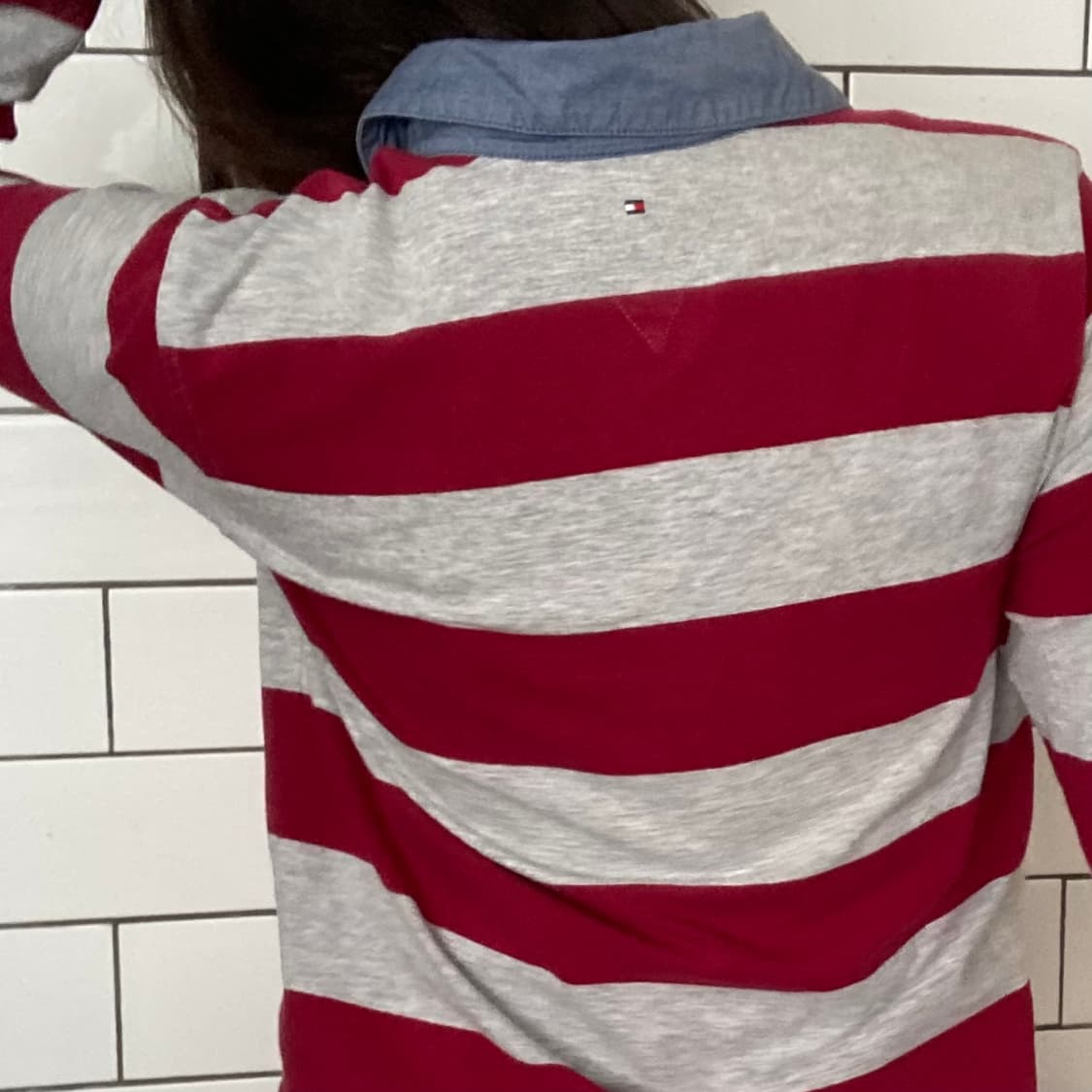 타미힐피거 슬림핏 카라 긴팔 티셔츠 상품이미지5