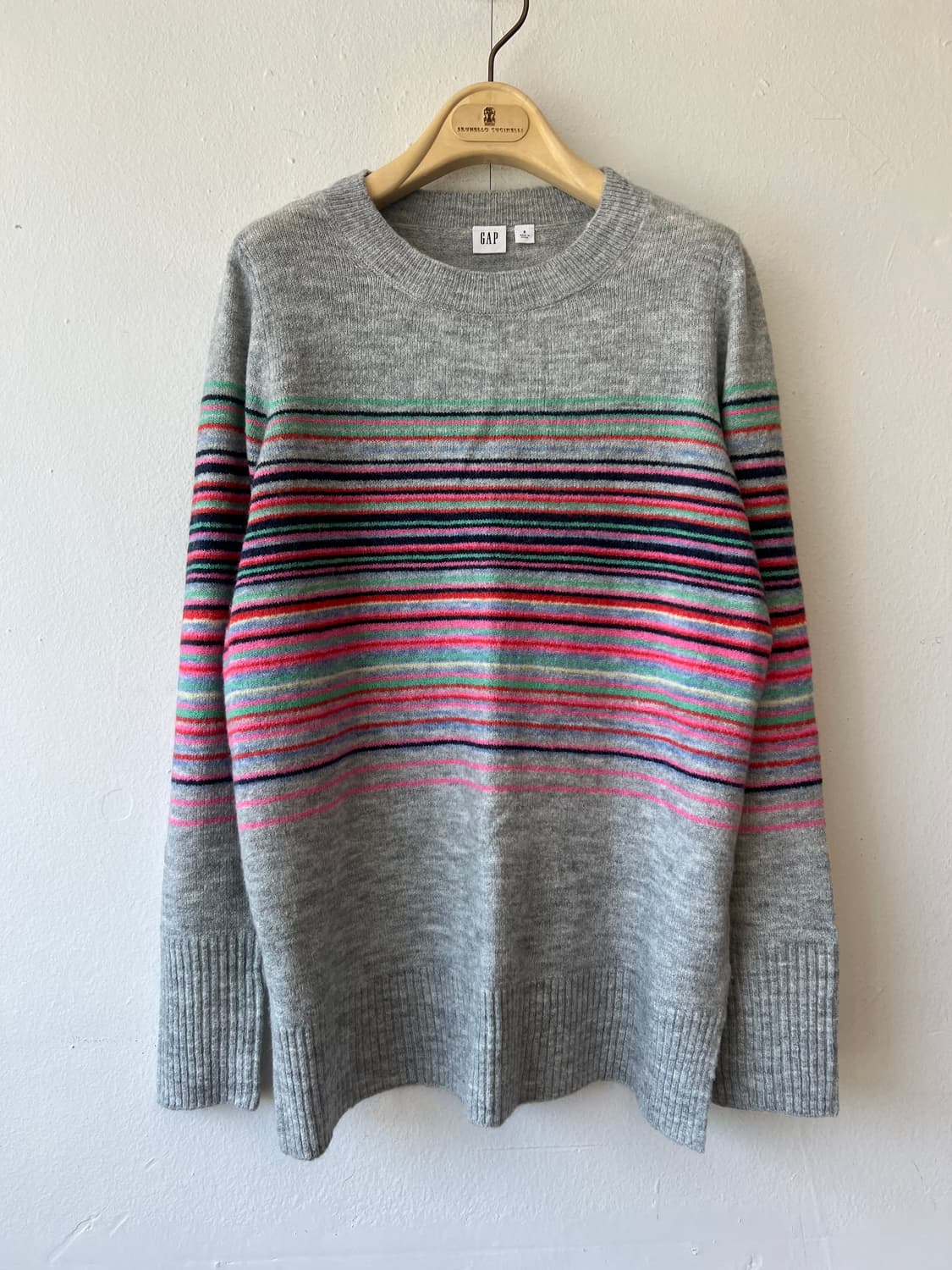 갭 GAP 여성 그레이 니트티셔츠 라운드니트  상품이미지2