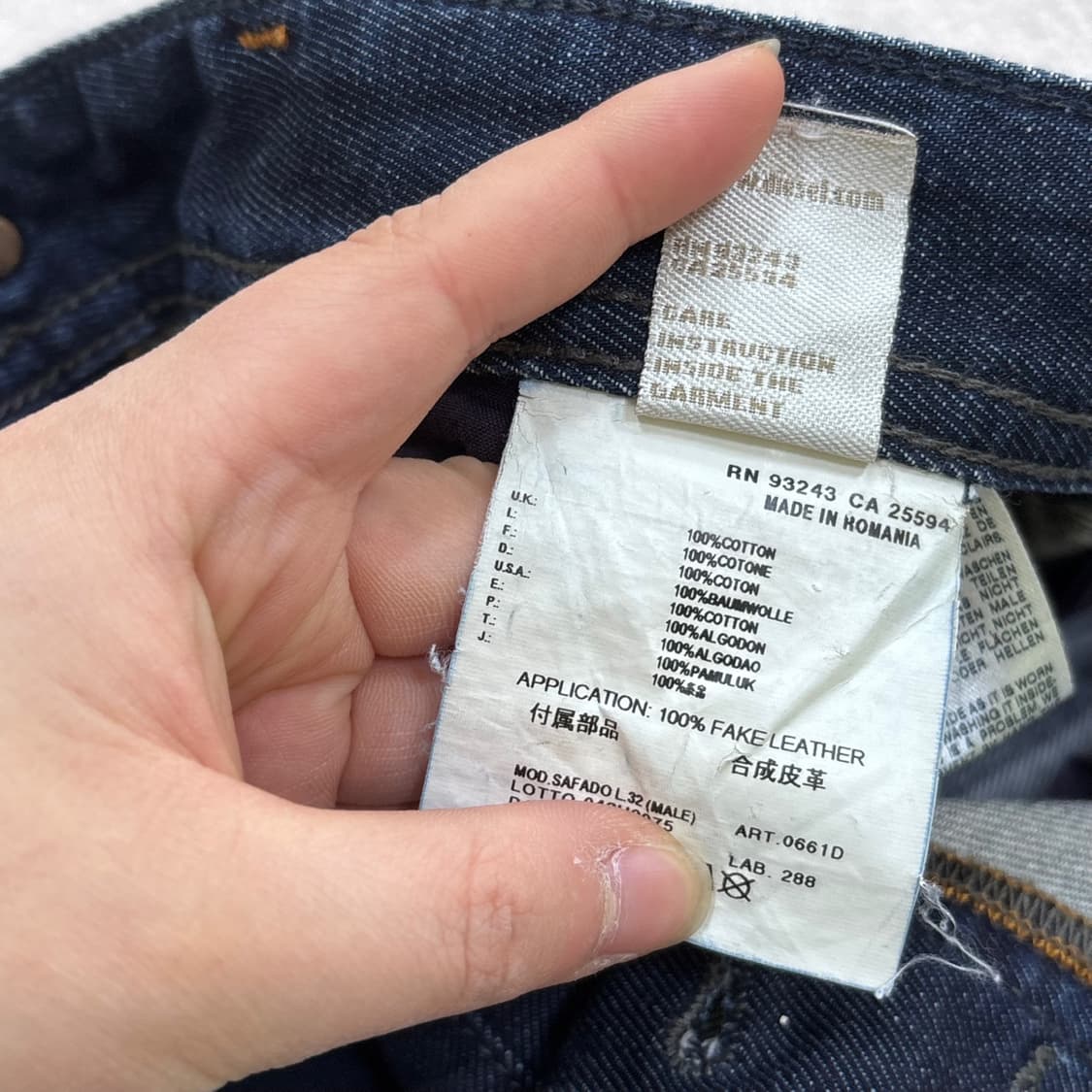 W30 디젤 빈티지 스트레이트 데님 팬츠 0326E 상품이미지5