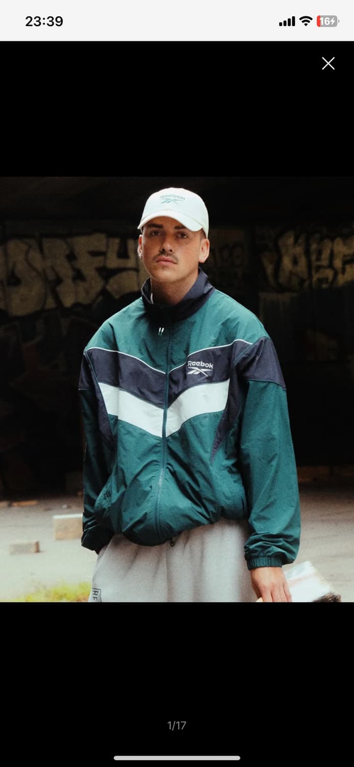 리복 헤리티지윈드브레이커 바람막이 그린 상품이미지1