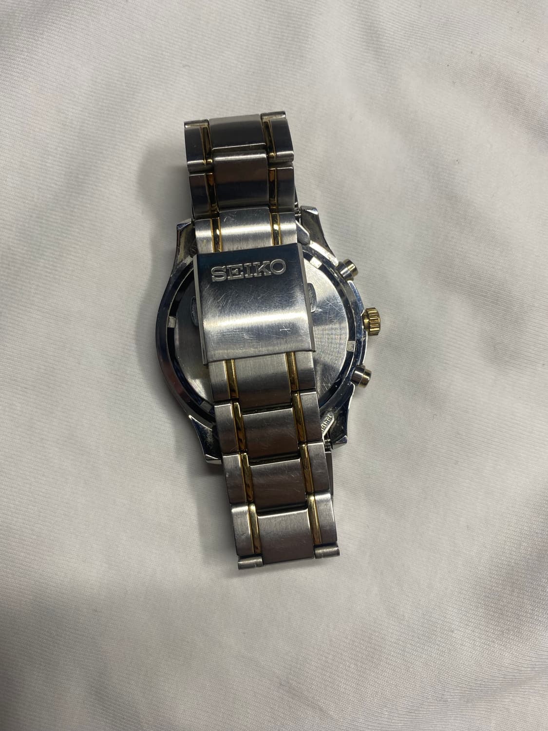 세이코 시계 크로노그래프 콤비 화이트골드 상품이미지3