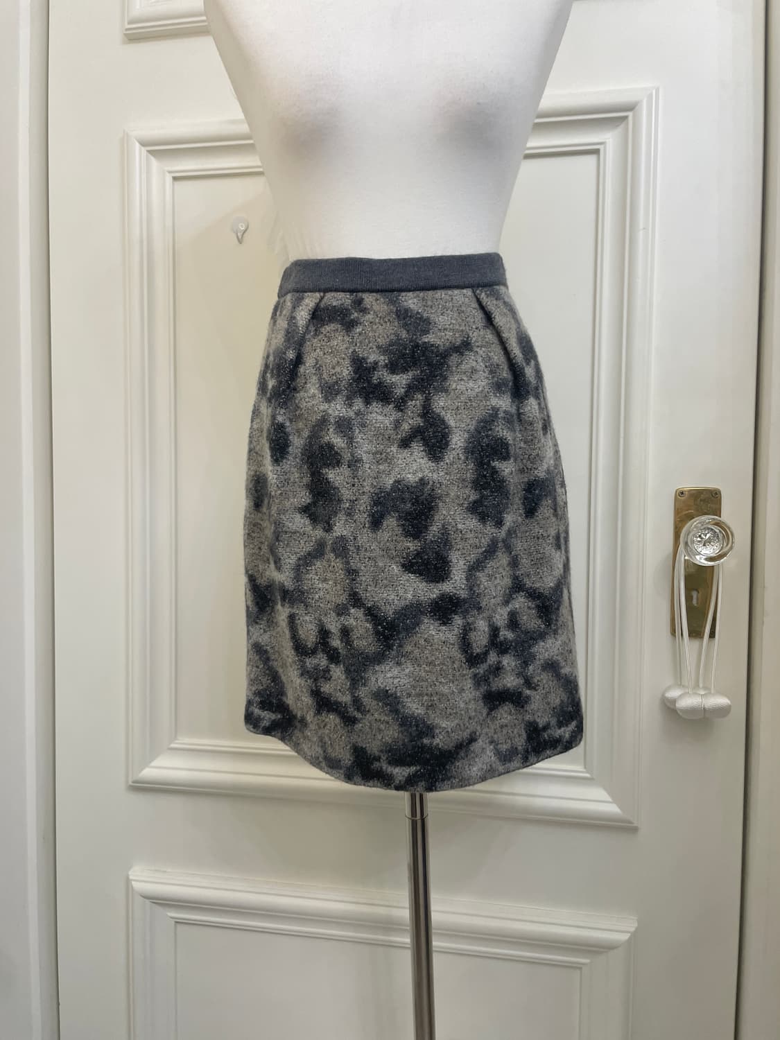 camo wool banding midi skirt(size-38) 상품이미지5