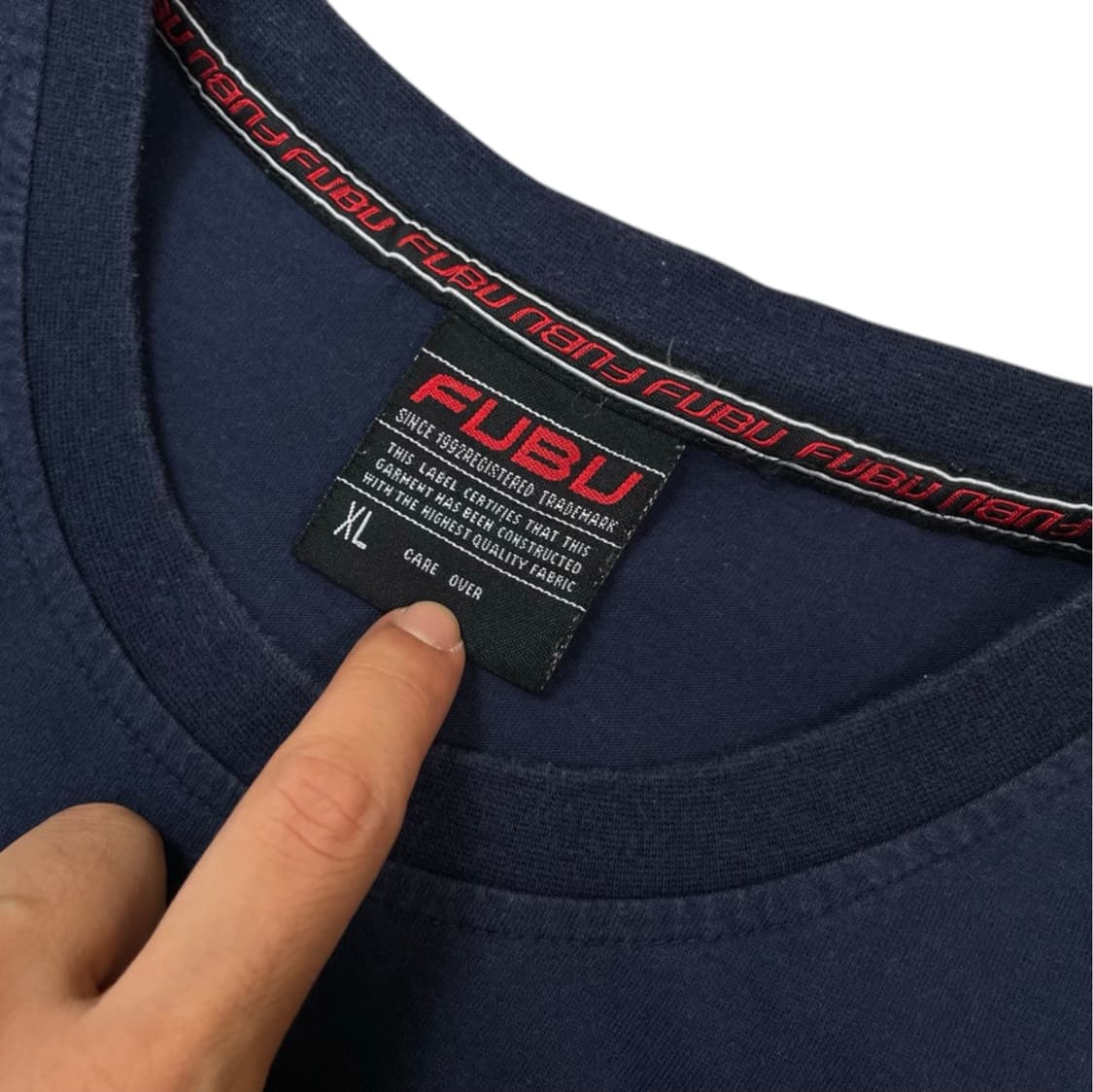 FUBU 네이비 90s 올드스쿨 자수 반팔 티셔츠 XL 상품이미지2