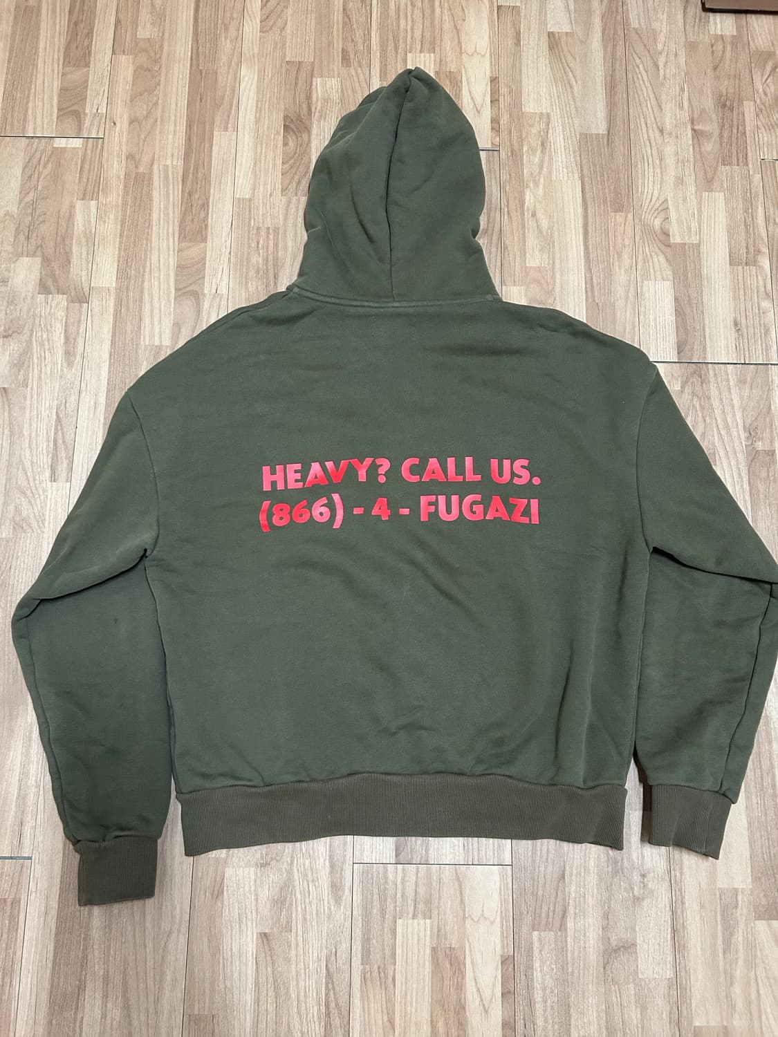 FUGAZI 푸가지 후드집업 BEAM ZIP HOODIE BROWN 상품이미지6