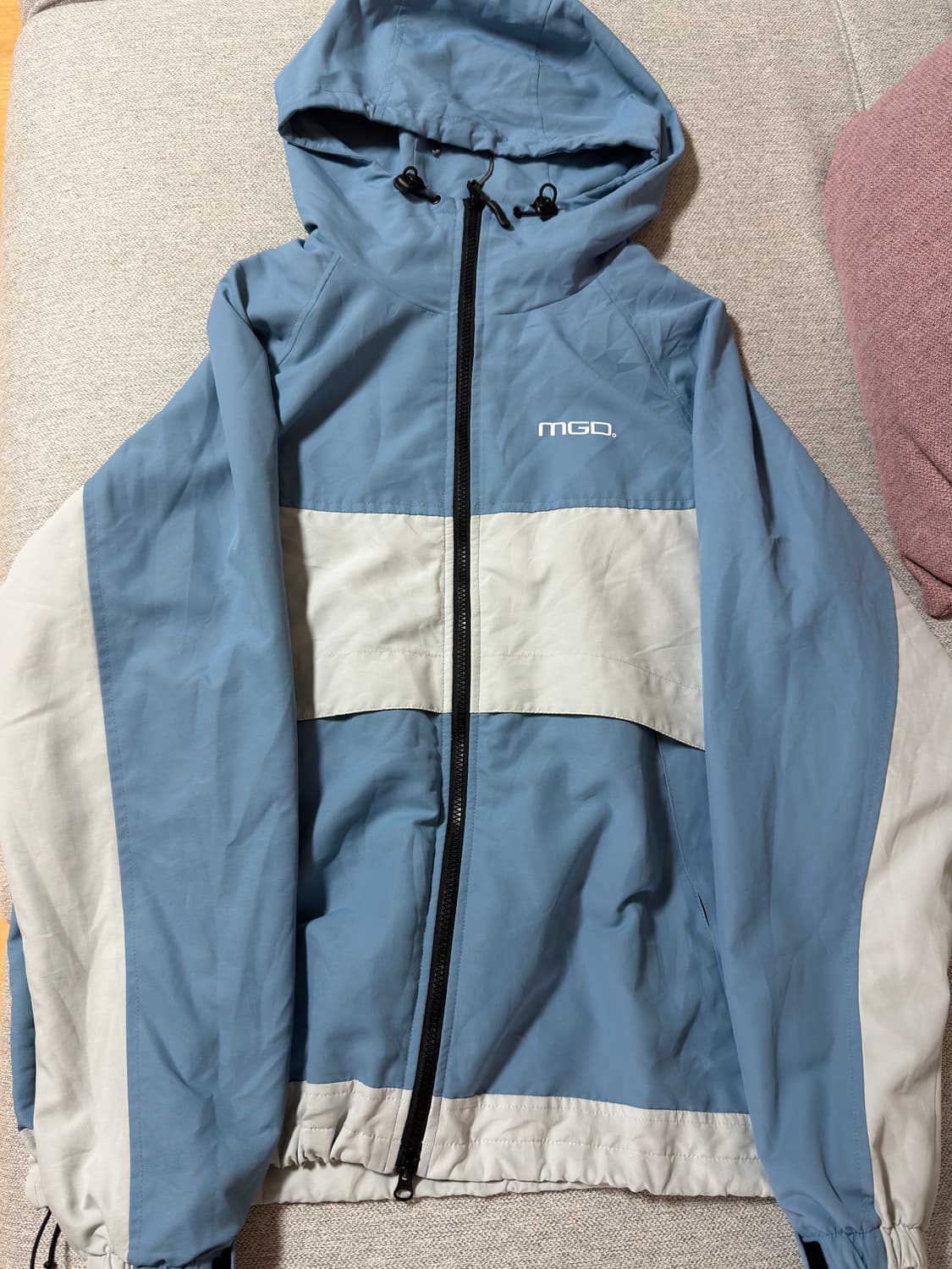급처 마하그리드 도비 윈드브레이커 블루 M 판매 상품이미지3