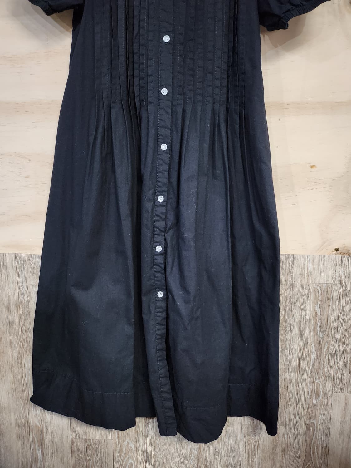 699) 오픈프로덕트 퍼프 소매 롱 원피스 상품이미지3