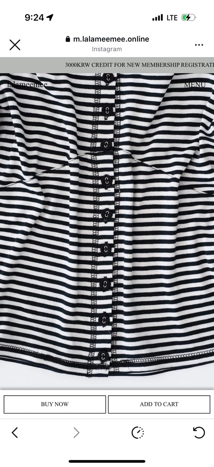 라라미미 스트랩 스트라이프 가디건  상품이미지3