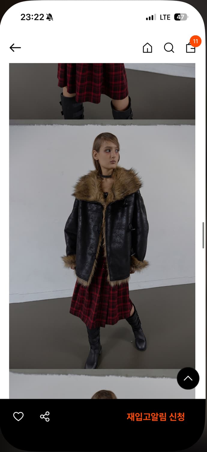 셋업이엑스이 더플 무스탕 상품이미지2