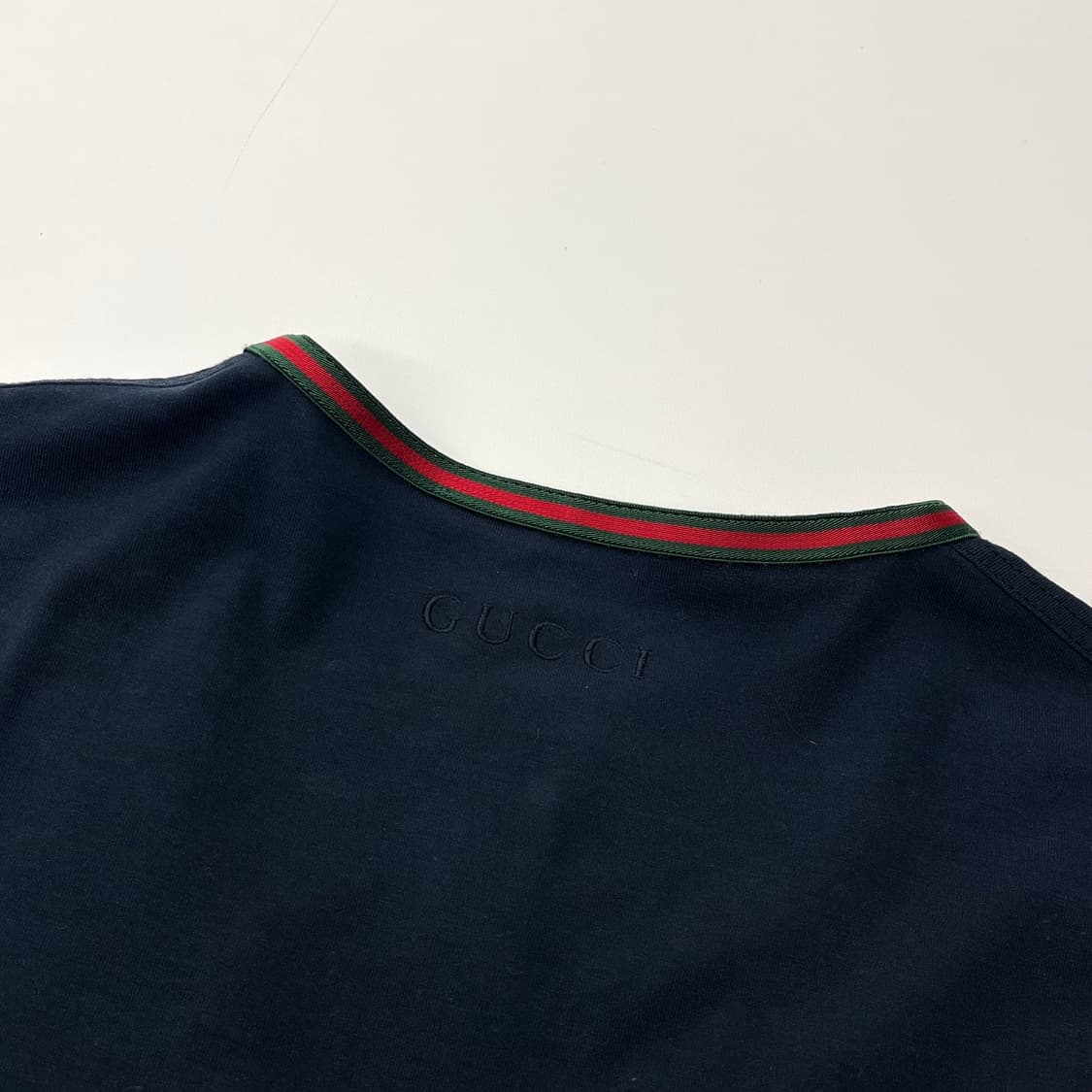 (중고)Gucci 구찌 삼선 블랙 리본 티셔츠 상품이미지7