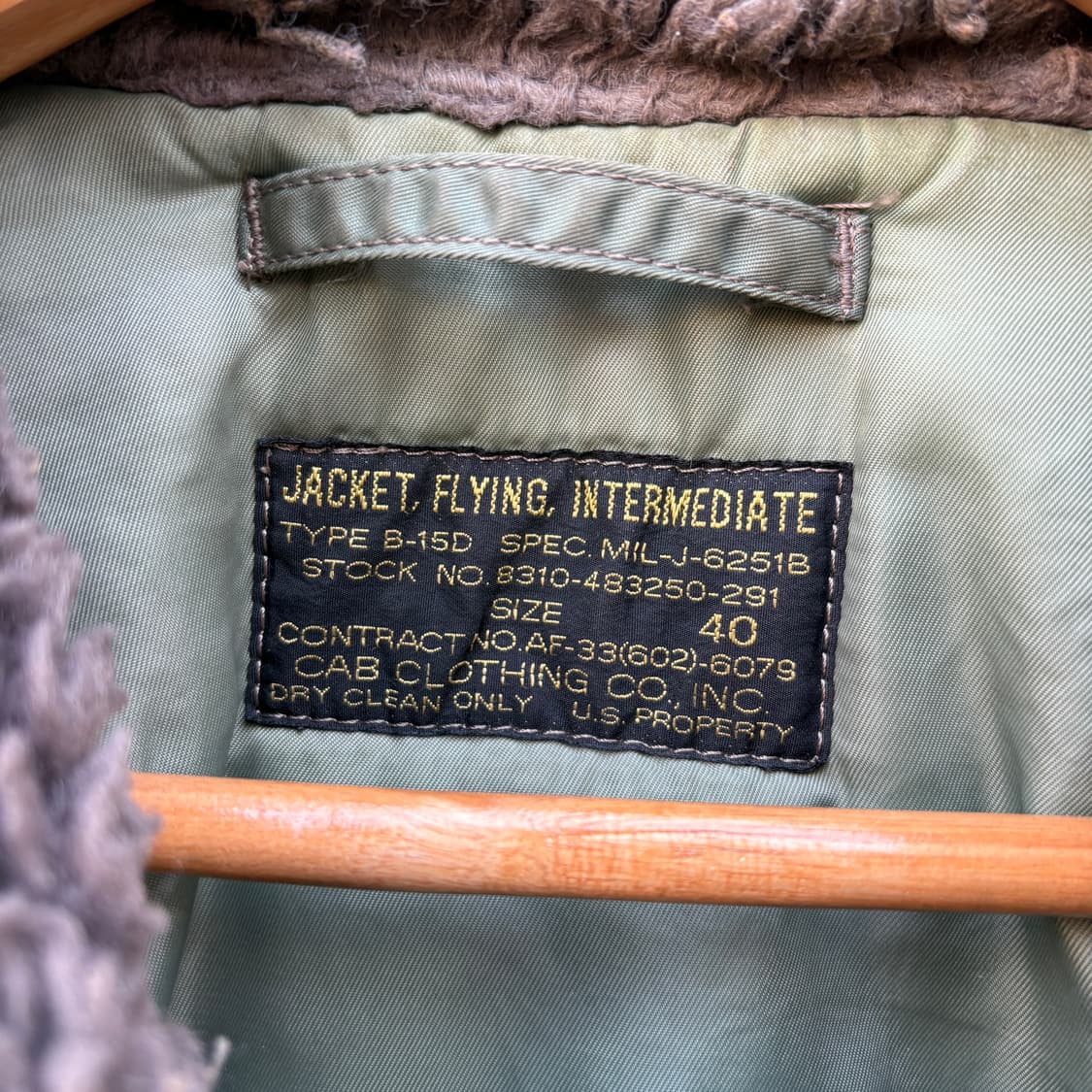 Cab Clothing 캡클로딩 B-15D 항공점퍼 자켓 상품이미지10