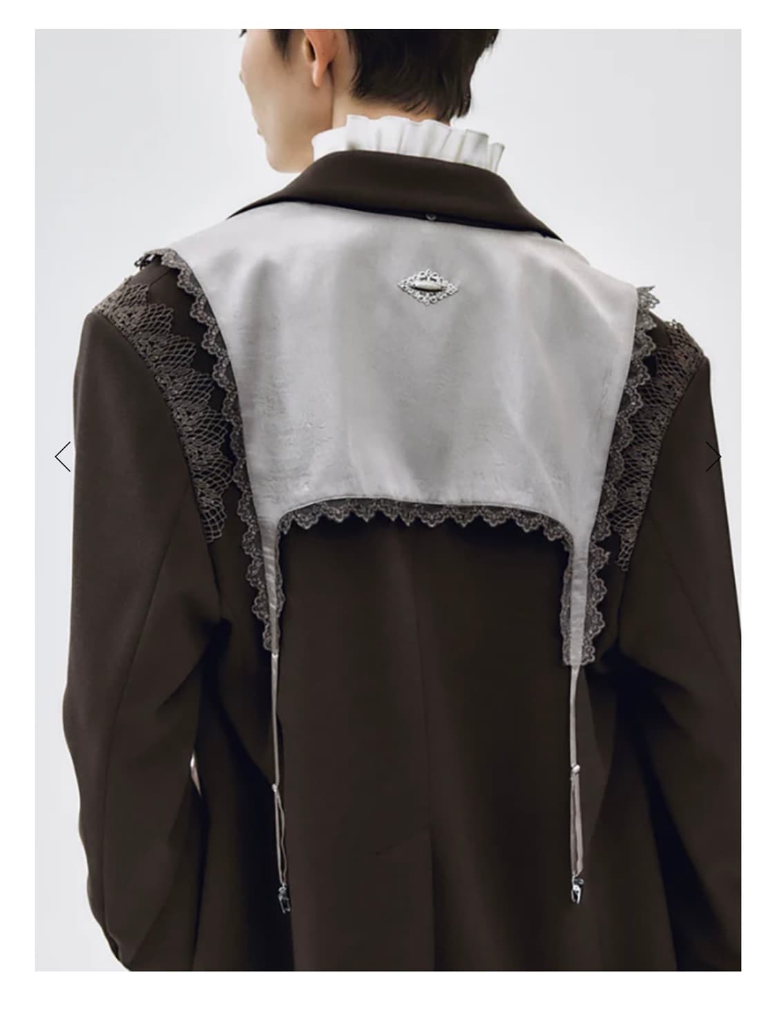 타나카 다이스케 25AW 브라운 가터 칼라 피크드 라펠 자켓  상품이미지3