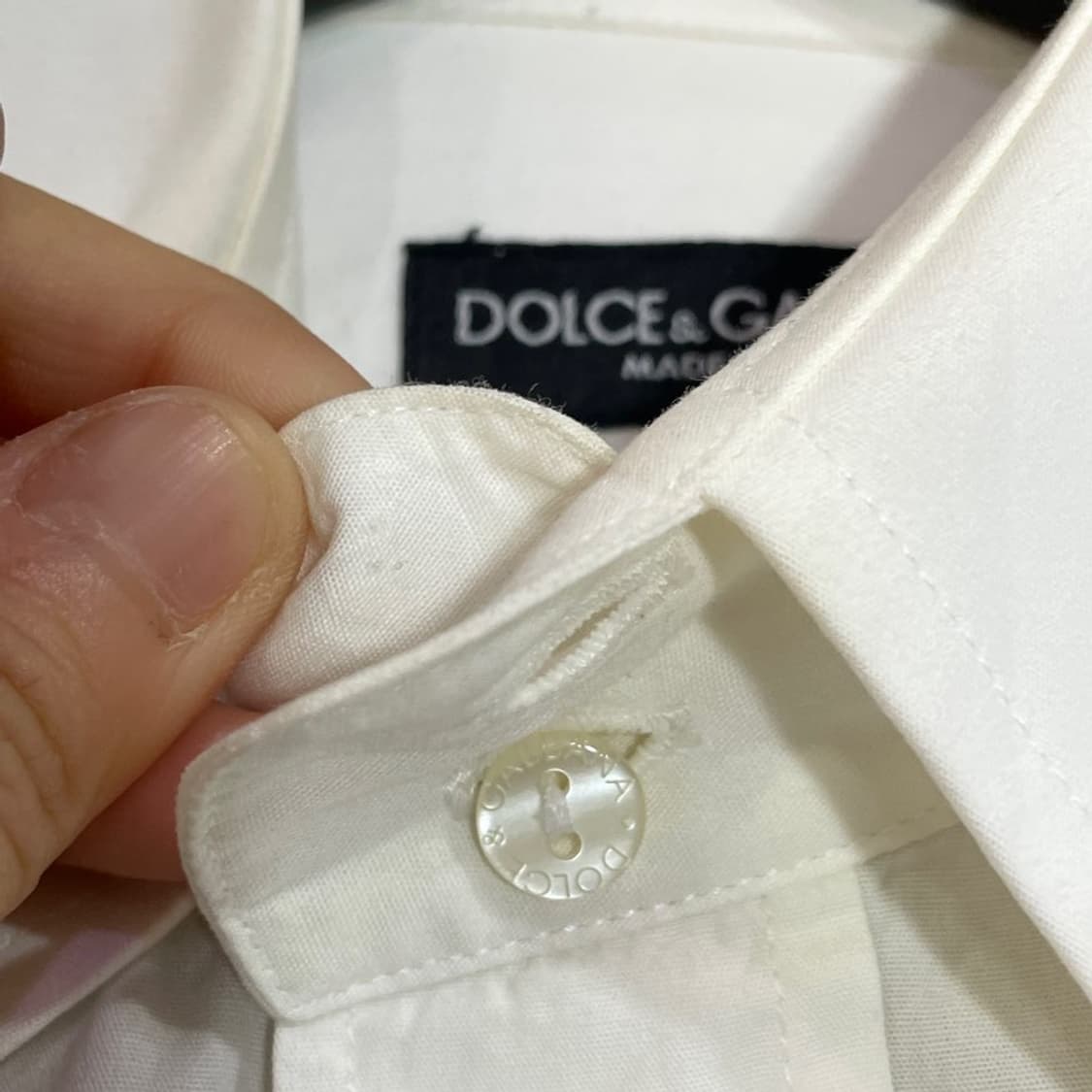 돌체앤가바나 화이트 솔리드 셔츠 상품이미지6