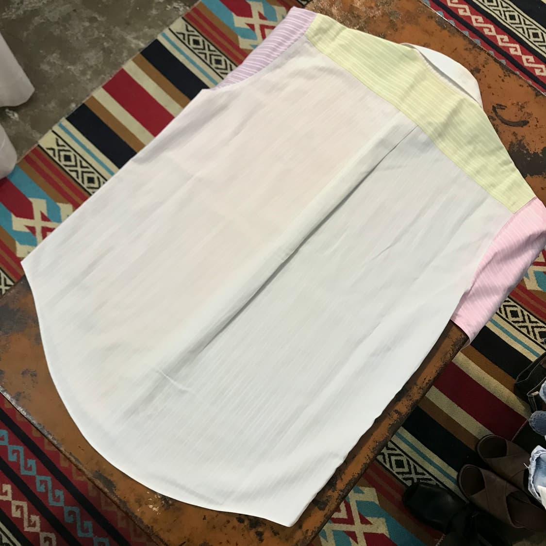 브룩스브라더스 멀티플 컬러 더블 스트라이프 옥스포드 셔츠 남성 105  상품이미지6