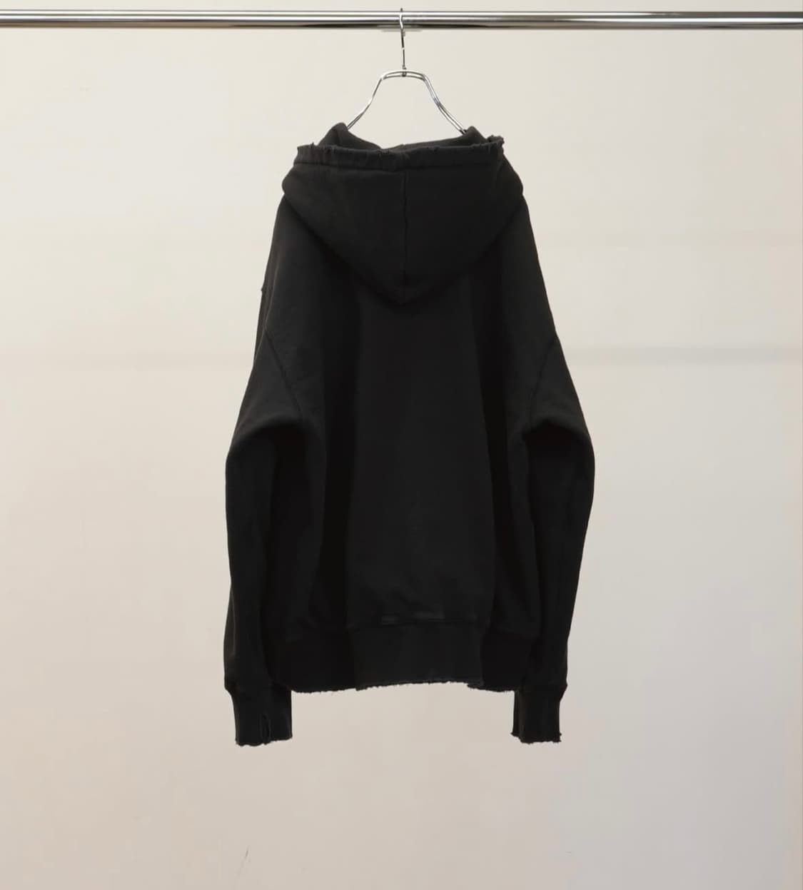안셀름 / 26ss 빈티지 와플 집 후드 / 블랙 / 2 상품이미지2