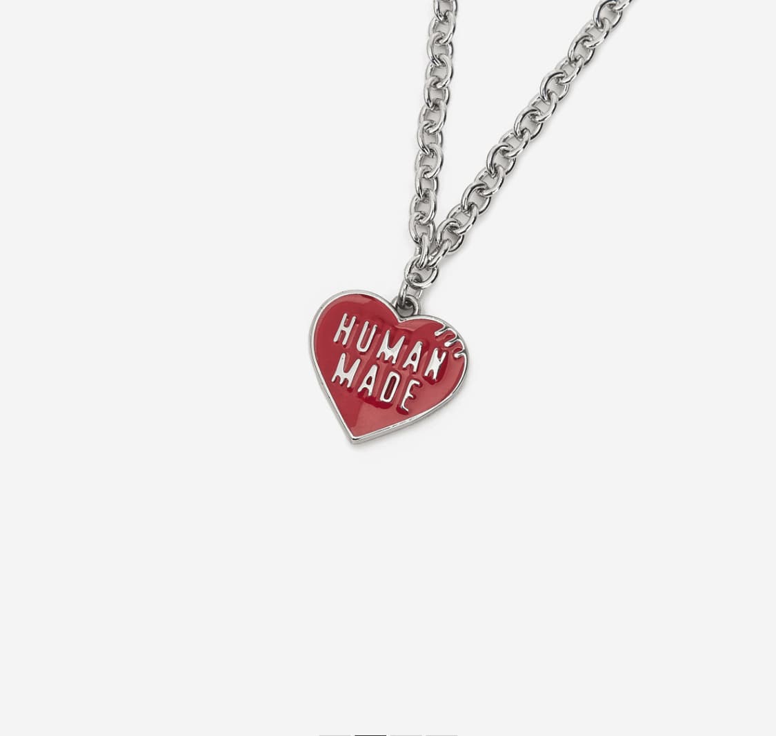 휴먼메이드 하트 목걸이 레드 새상품 상품이미지1