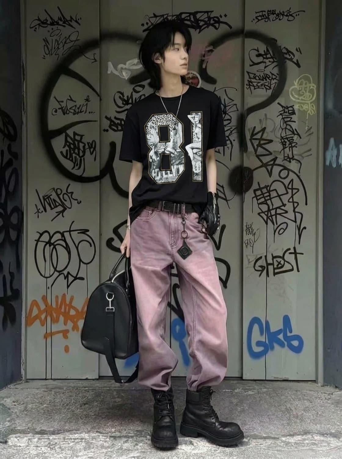 14ss Guess 히스테릭글래머맛 넘버 81 로고 반팔티 상품이미지1