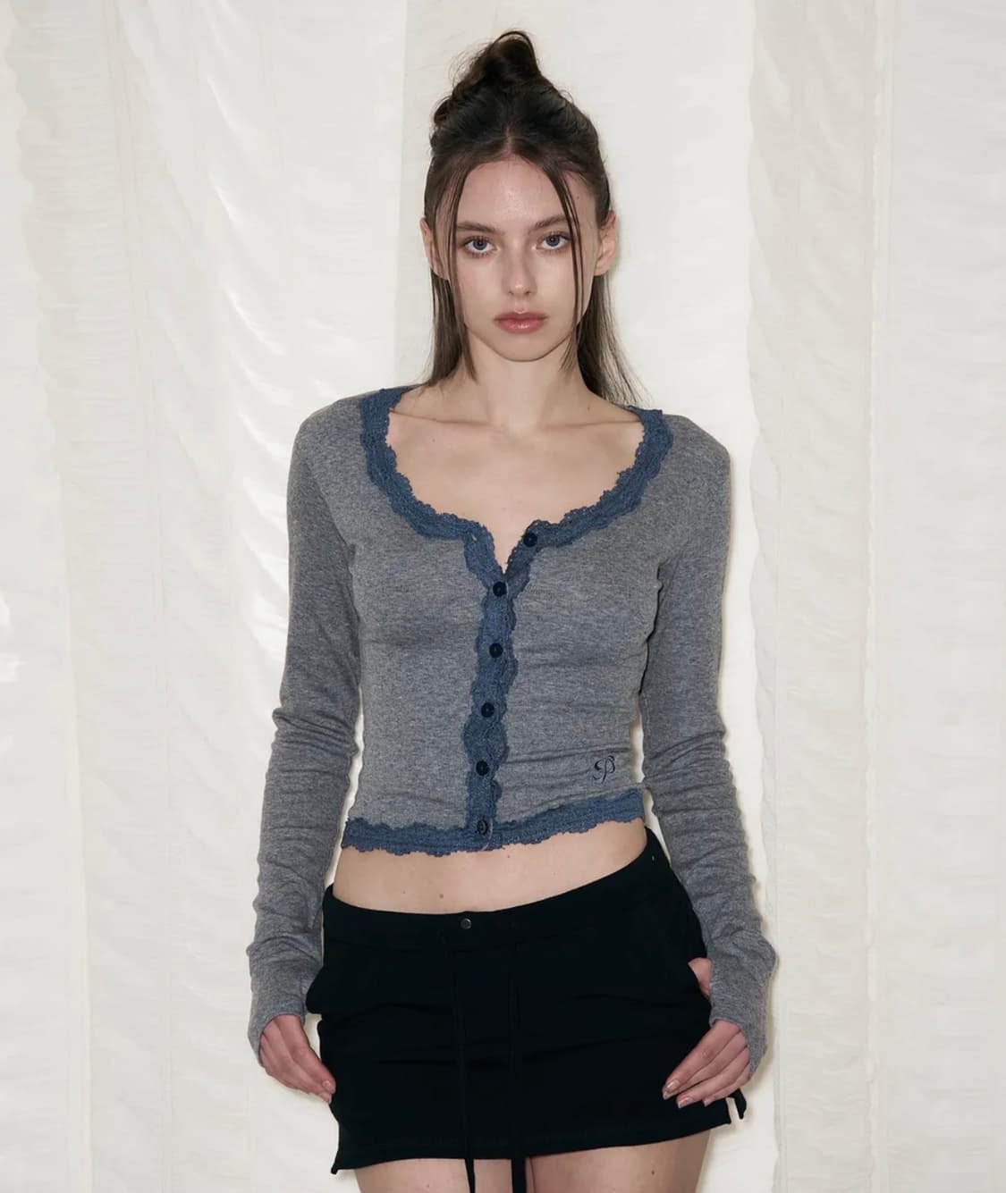 플리즈노팔로우 Mila Lace Long Sleeve Top  상품이미지1