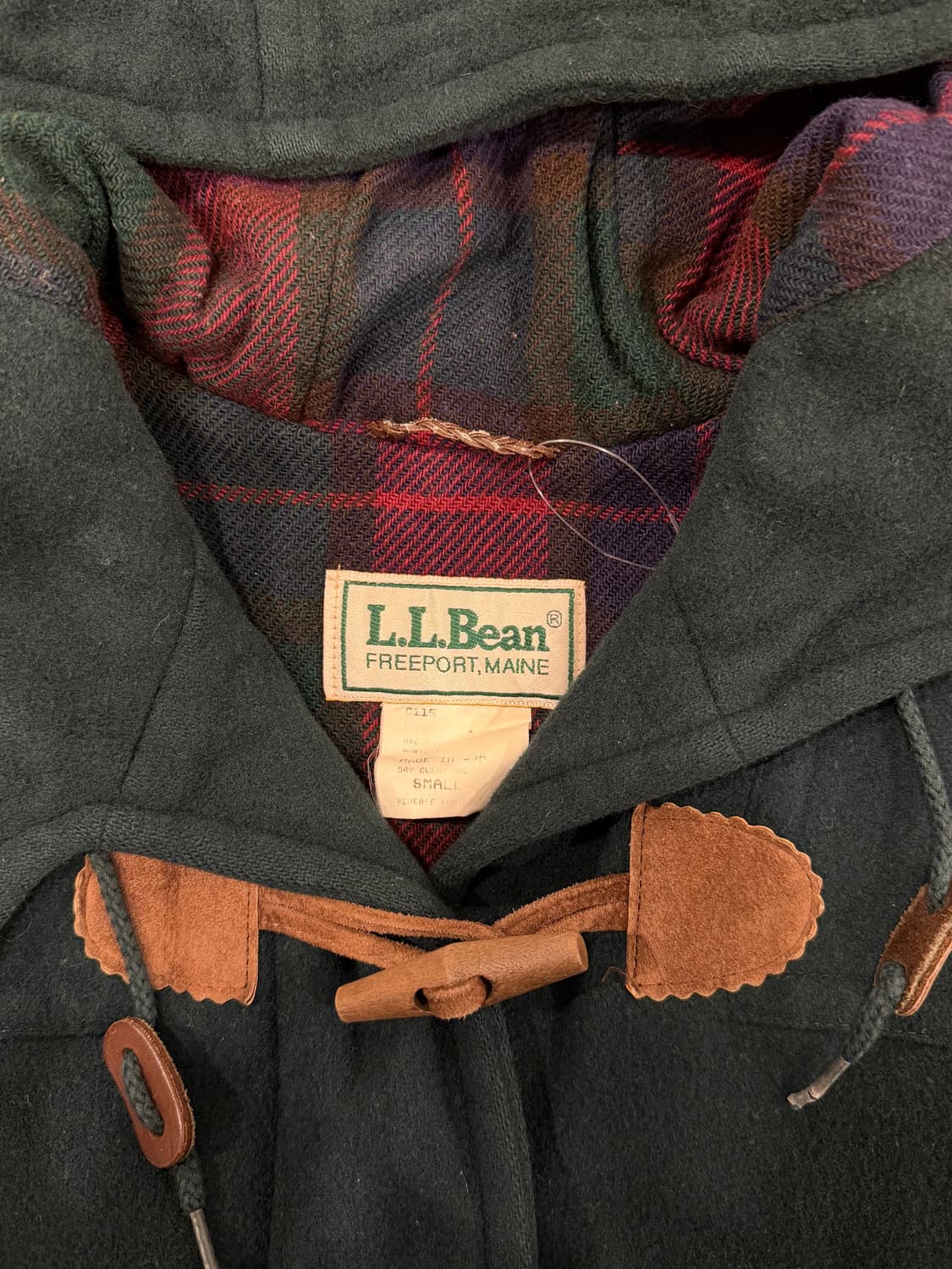 80s L.L.Bean 엘엘빈 울 집업 더플 코트 (made USA) 상품이미지10