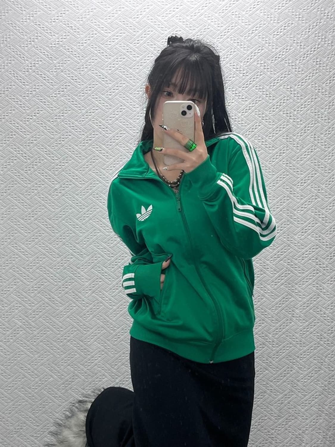 아디다스 Y2K 빈티지 딥그린 져지 집업 S C08638 상품이미지1