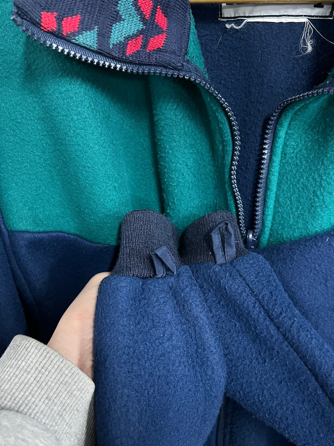 Amway 아즈텍 패턴 빈티지 플리스 집업  상품이미지5