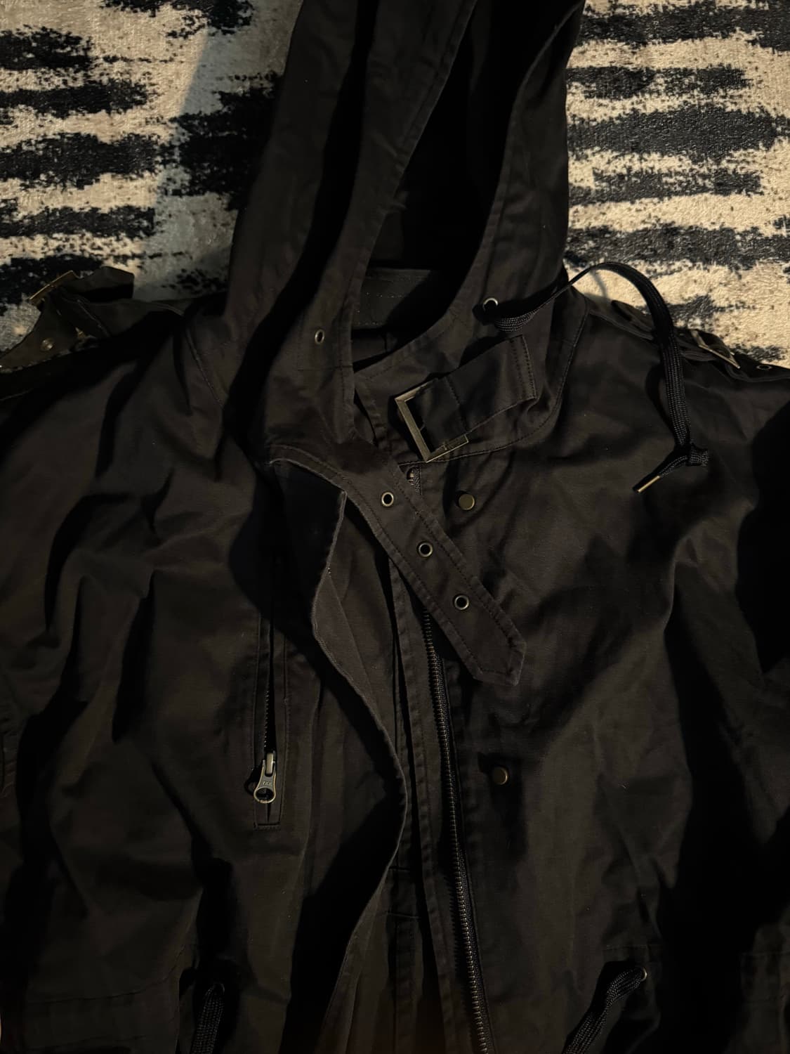 빈티지 버클 코튼 롱야상 롱코트 상품이미지2